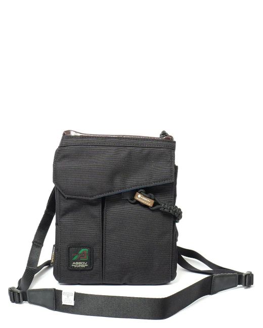 As2ov Black Cordura Waterproof Shoulder Bag