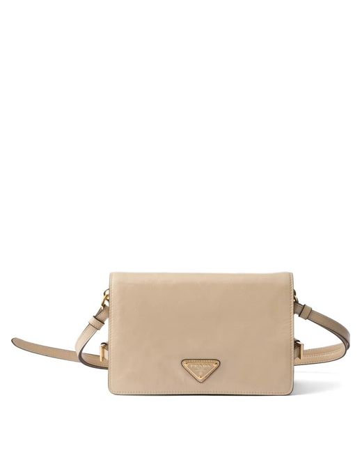 Prada Natural Leather Shoulder Bag