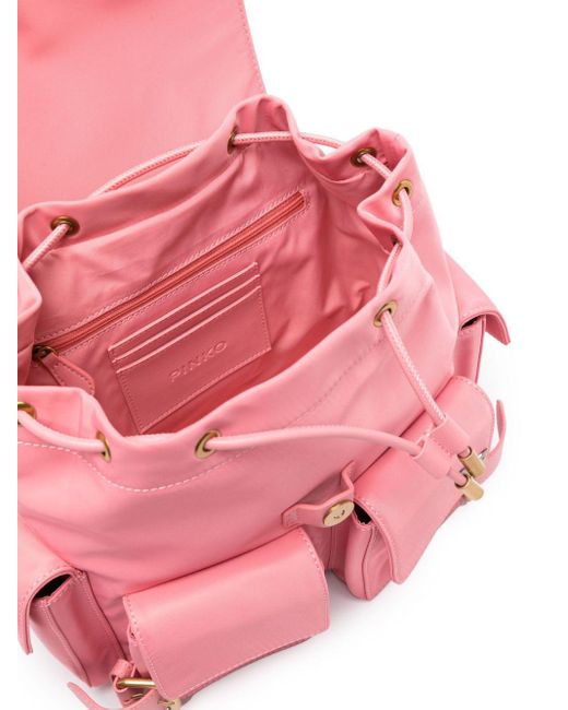 Pinko Pink Pocket Logo-plaque Backpack