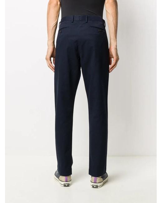 Polo Ralph Lauren Blue Straight-Leg Mid-Rise Chinos for men