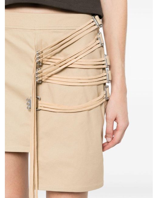 CANNARI CONCEPT Natural String-detail Asymmetric Miniskirt