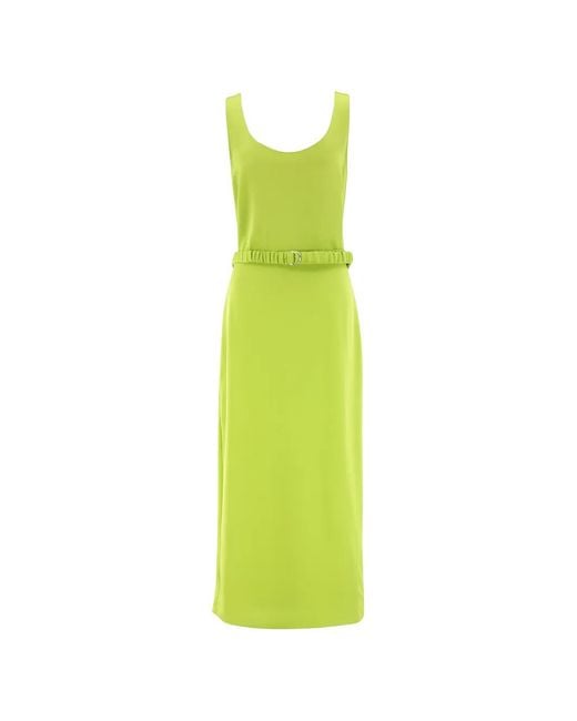SABLYN Green Paz Scoop-Neck Belted Midi Dress