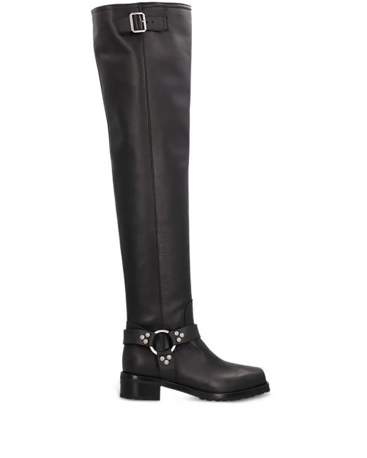 Sonora Boots Paloma 45mm スタッズ レザーブーツ Black