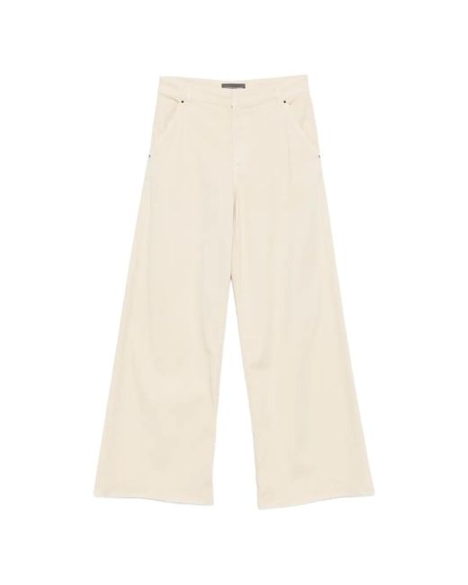 Lorena Antoniazzi White Logo-Patch Wide-Leg Trousers
