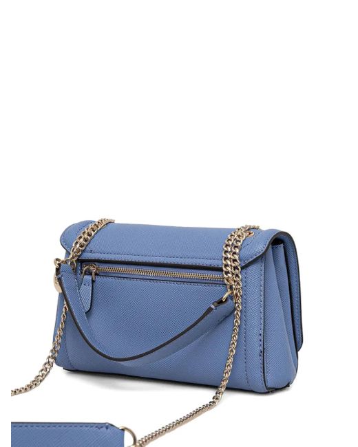 Guess Blue Logo-Plaque Shoulder Bag