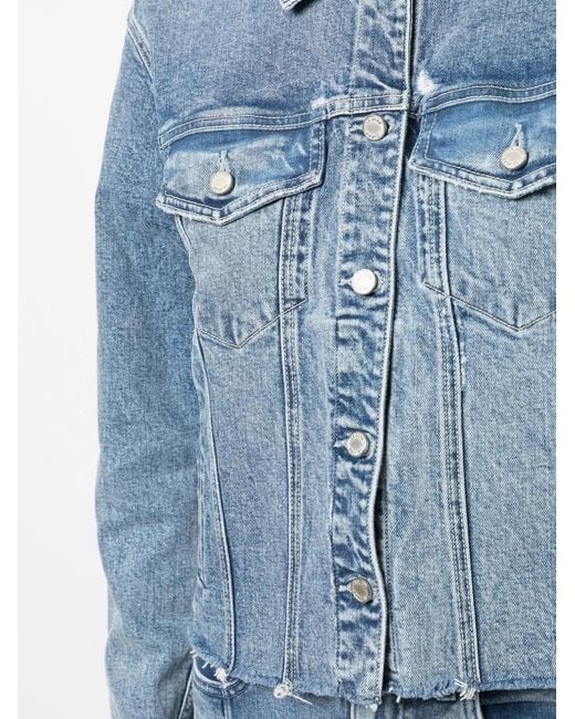Le Jean Blue Button-Down Fastening Denim Jacket