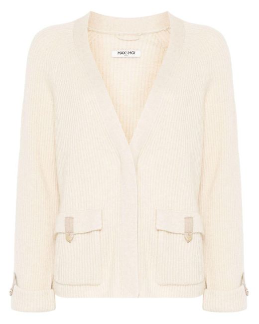 Leather trim cardigan best sale