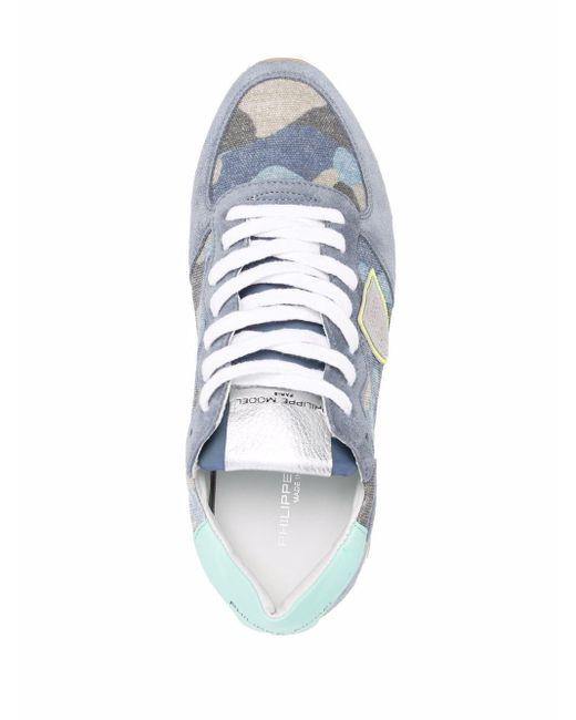 Philippe Model Blue Tropez Sneakers mit Camouflage-Print