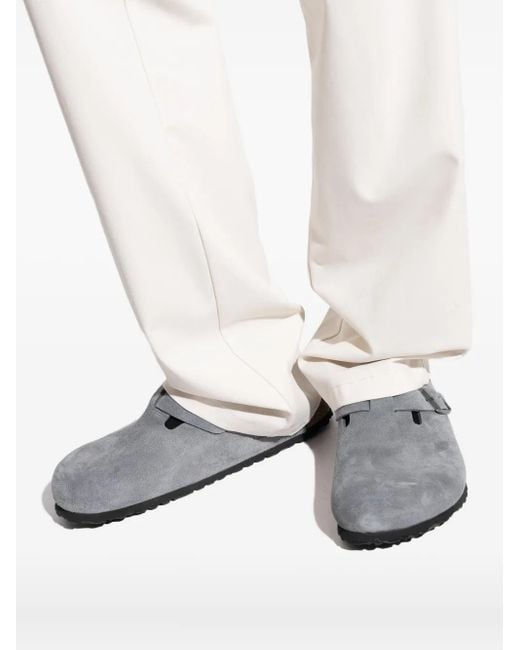 Mules En Daim À Boucle Birkenstock pour homme en coloris Gray