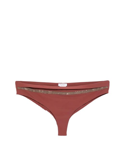 Brunello Cucinelli Red Swimsuit Bottom