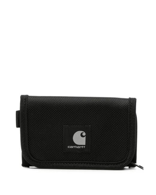 Carhartt Black Logo-Patch Trifold Wallet for men