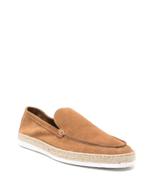 Corneliani Brown Suede Loafers for men