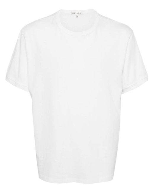 Camiseta Slub con cuello redondo Alex Mill de hombre de color White