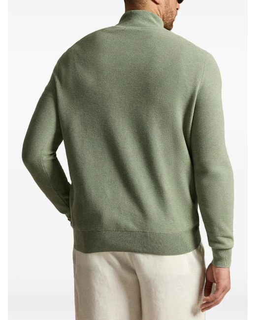 Polo Ralph Lauren Green Half-Zip Sweater for men