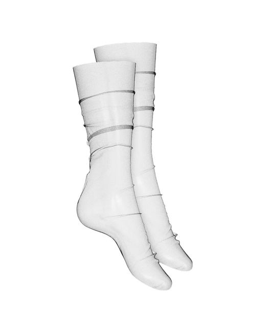Maison Close White Tulle Socks
