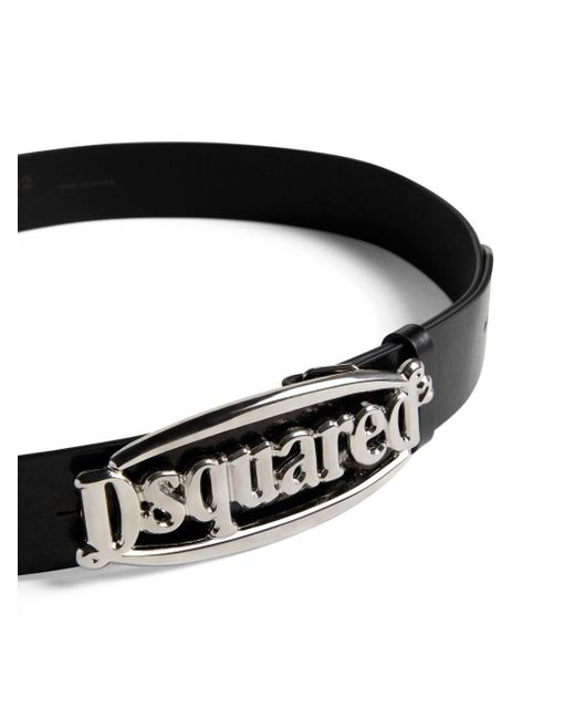 Cinturón con hebilla del logo DSquared² de hombre de color Black