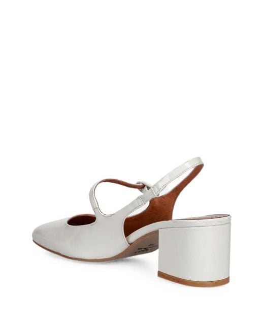 JONAK PARIS White Escarpins Vernis Dauphine À Bride Arrière