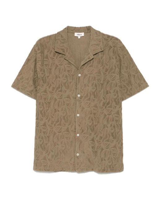 メンズ Altea Terry Patterned Shirt Green