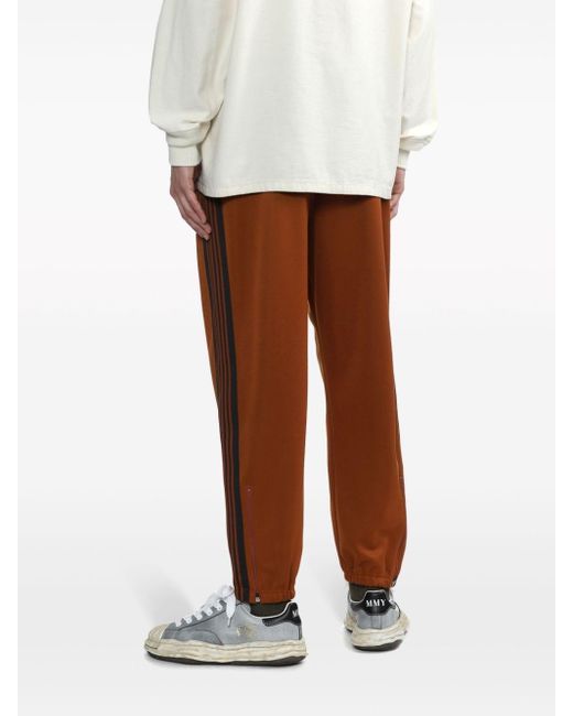 Needles Brown Zipped Track Pants for men
