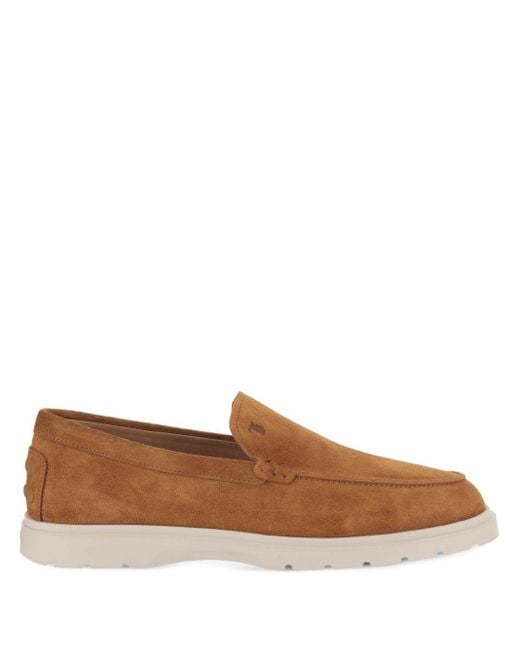 Tod's Brown Suede Loafers for men