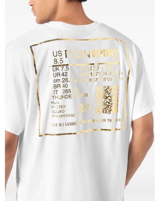 Philipp Plein White Logo Cotton T-Shirt for men