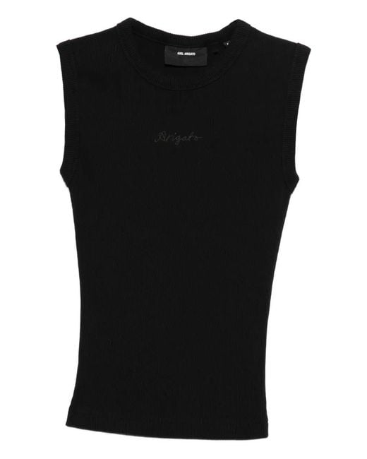 Axel Arigato Black Ribbed Knit Top