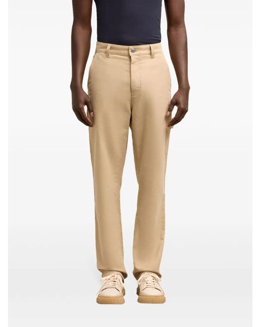 AMI Natural Logo-Patch Worker Straight-Leg Trousers for men