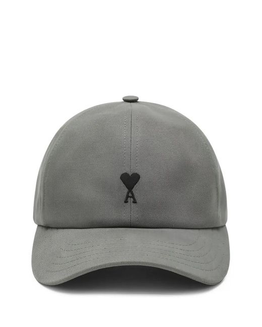AMI Gray Logo-Embroidery Baseball Cap for men