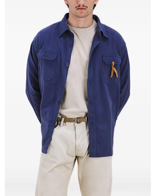 Fortela Blue Mescal Cotton Shirt for men