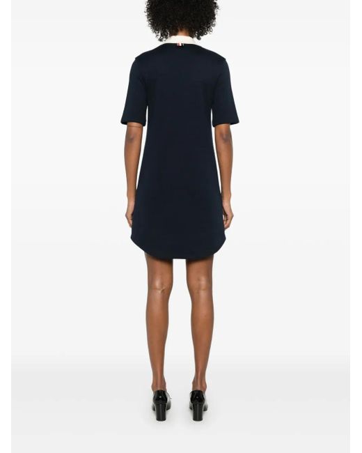 Thom Browne Black Ribbed Mini Dress