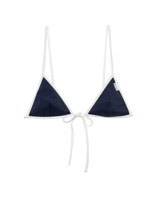 Prada Bikinitop Met Sterprint in het Blue