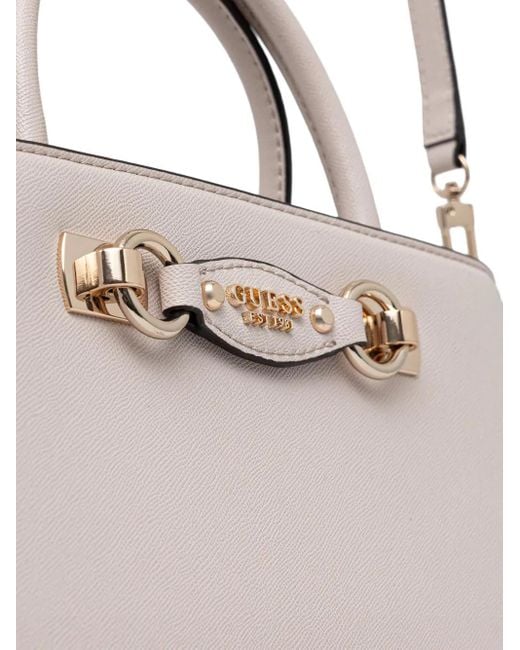 Guess Natural Mimina Tote Bag mit Logo-Schild