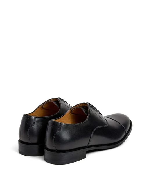 Hackett Black Working Leather Oxford Shoes for men