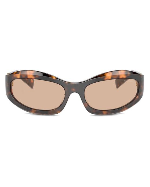 Miu Miu Brown Oversize-Frame Sunglasses