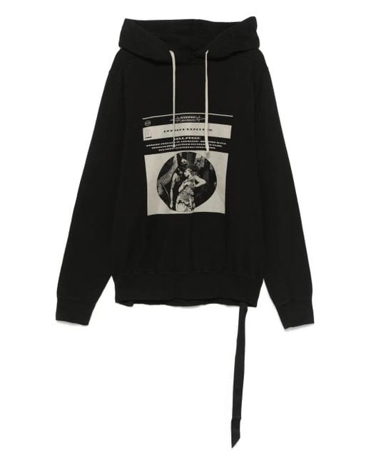 メンズ Rick Owens グラフィック パーカー Black