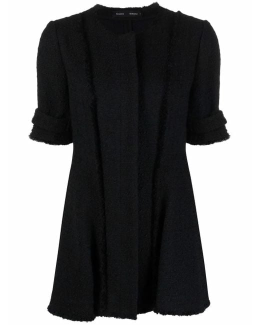Proenza Schouler Black Raw Edge Tweed Jacket