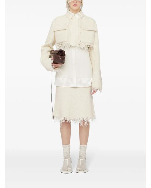 Jil Sander White Cropped Jacket