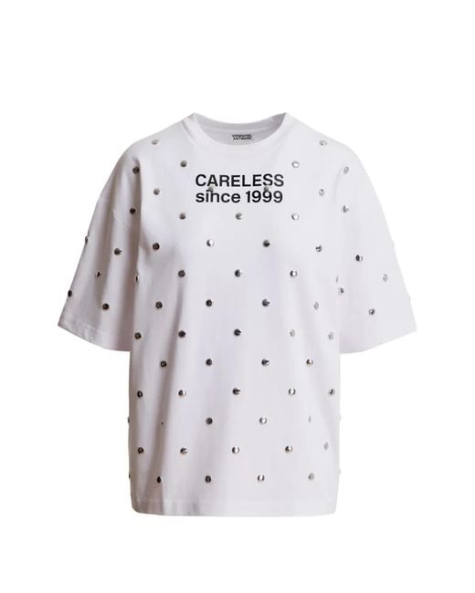 Essentiel Antwerp White Kourse Stud-Embellished T-Shirt