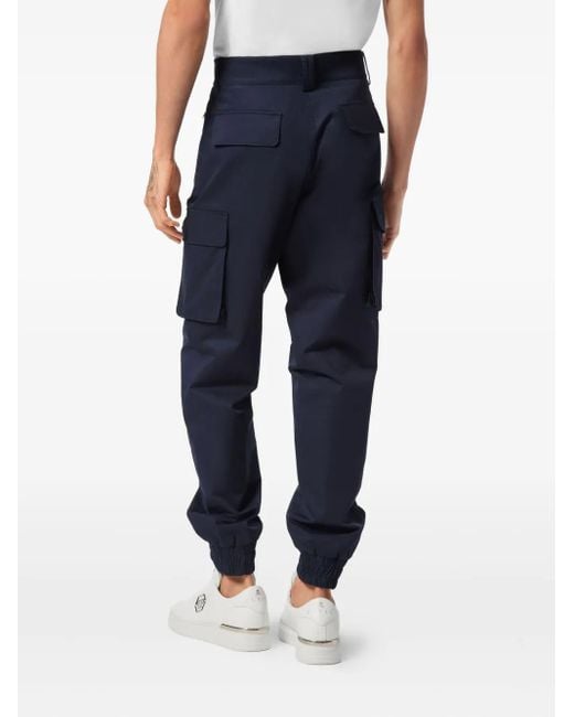 Philipp Plein Blue Basic Cargo Joggers for men