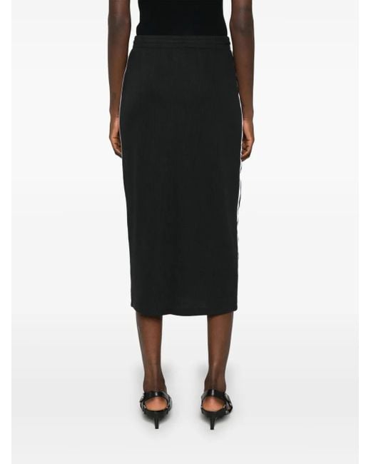 Adidas Black 3-Stripes Ribbed Pencil Skirt