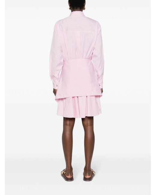 Maje Pink Gestreiftes Kleid im Layering-Look