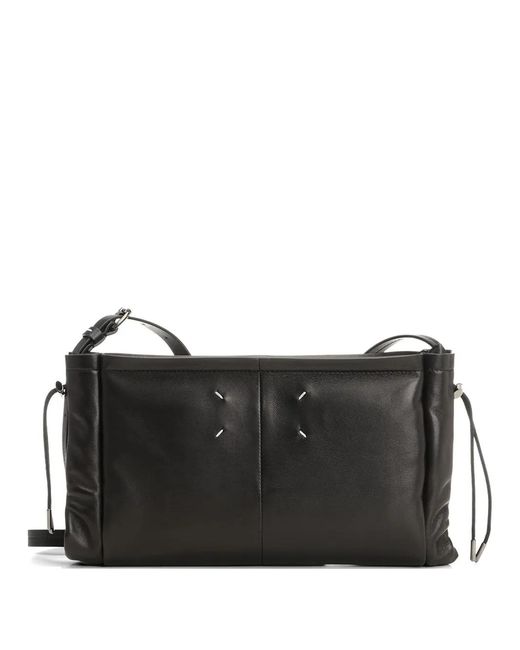 Maison Margiela Black Drawstring Stitches Shoulder Bag