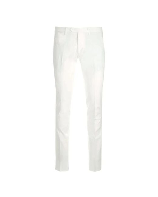 Al Duca D'aosta White Slim-Fit Tailored Trousers for men