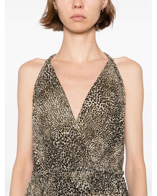 Elie Saab Natural Kleid mit Animal-Print