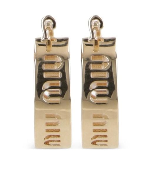 Miu Miu Metallic Small Hoop Earrings