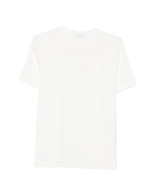 ELEH White Crew-Neck Short-Sleeve T-Shirt