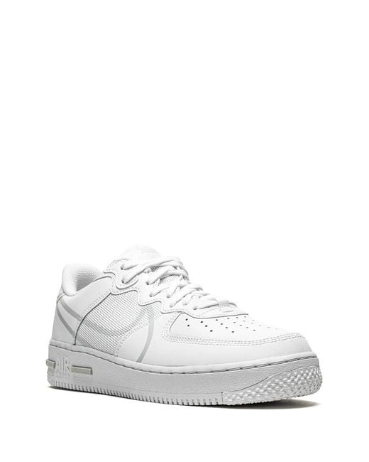 Nike White Air Force 1 Low React Sneakers