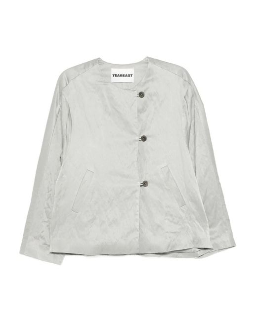 YEAREAST White Crew-Neck Jacket