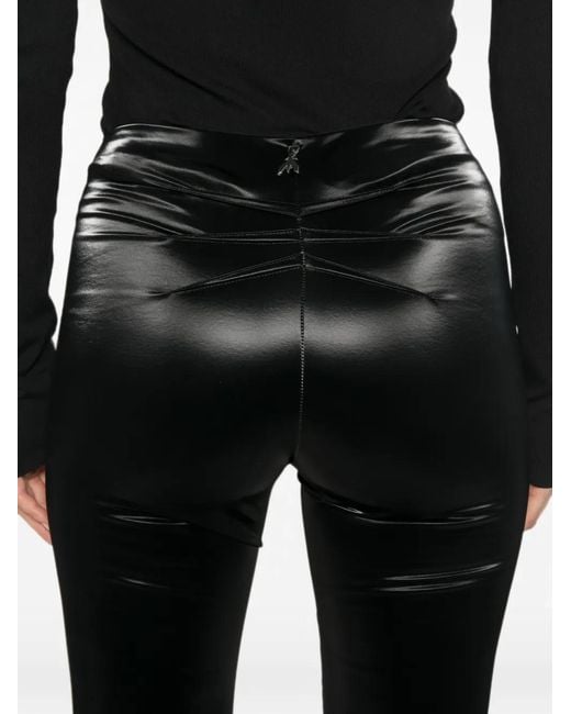 Patrizia Pepe Black Coated Leggings