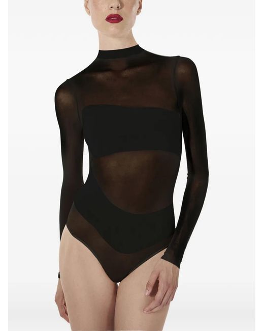 Wolford Black Long-Sleeved Shade String Body